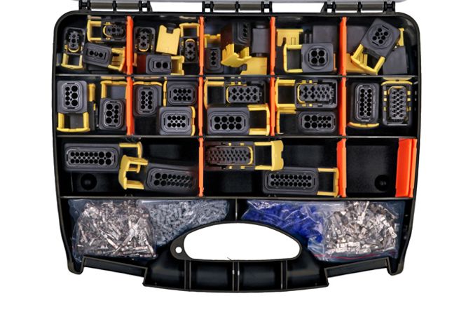 Hovedbilde Sortiment med Heavy Duty vanntette Kontakter - 265 deler 34337