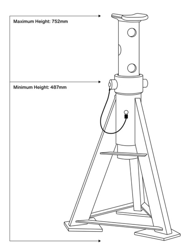 Støttebukker (Par) 12 tonn kapasitet pr. bukk. AS12