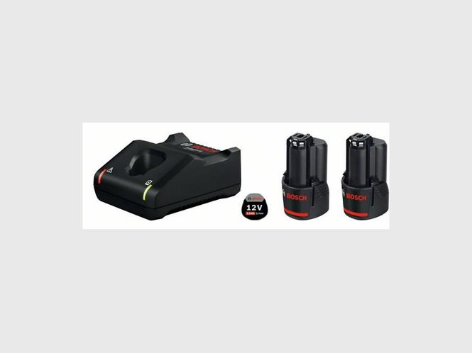 Hovedbilde Bosch 12V lader med 2 stk 3AH batterier GAL 12V-40