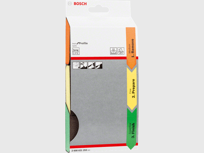 Hovedbilde Bosch Slipesvampsett 69x97x26mm BFP M/F/SF 3 stk