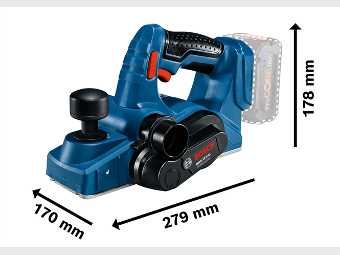 Hovedbilde Bosch Høvel GHO 18V-LI L-BOXX Solo