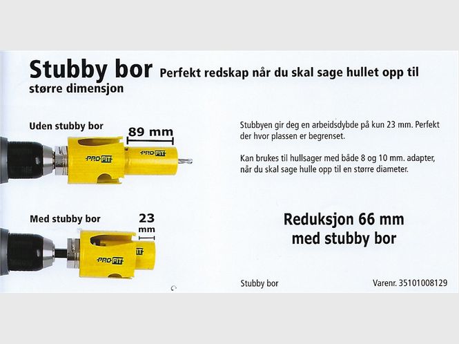 Hovedbilde Stubby for Profit hullsag
