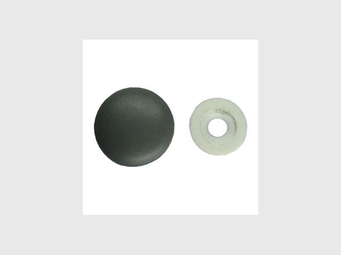 Hovedbilde 0655 Klips med hette Mørk Grå 13 mm Universal 10stk