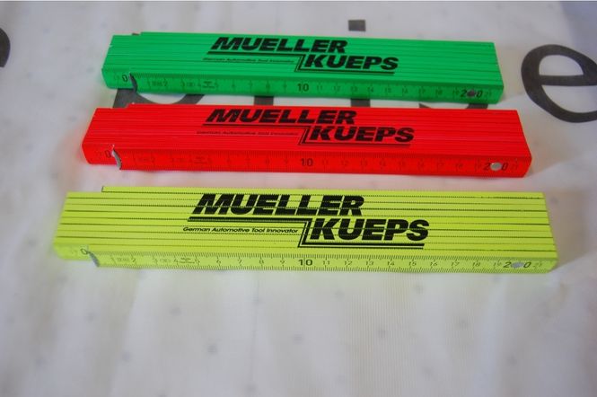 Hovedbilde Müller meterstokker 3 stk Neonfarget 2 meter 905 033
