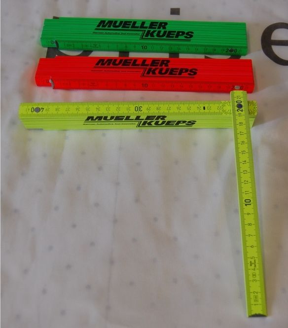 Hovedbilde Müller meterstokker 3 stk Neonfarget 2 meter 905 033