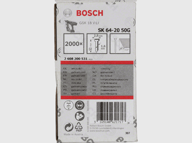 Hovedbilde Bosch Dykkert 20Gr 1,6x50mm GL A2000