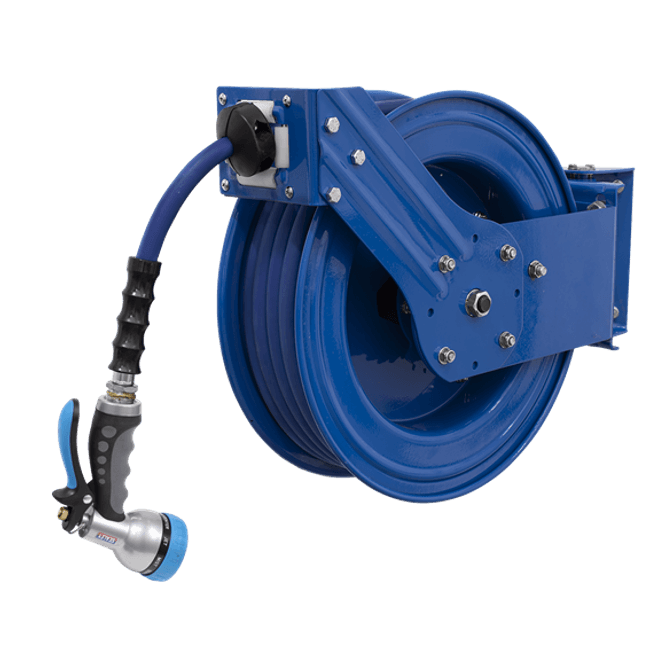 Hovedbilde Slangetrommel for vann, Heavy-duty 15m Ø13mm med pistol og svingfeste WHR1512