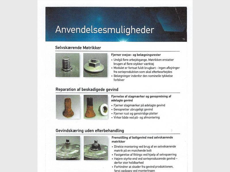 Selvgjengende sekskantmutter M10x1,5 5stk 1710000-5