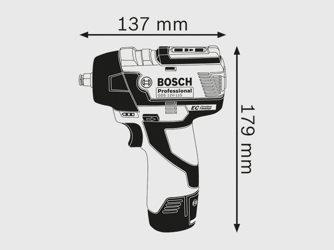 Hovedbilde Bosch Muttertrekker GDS 12V-115 Solo L-Boxx