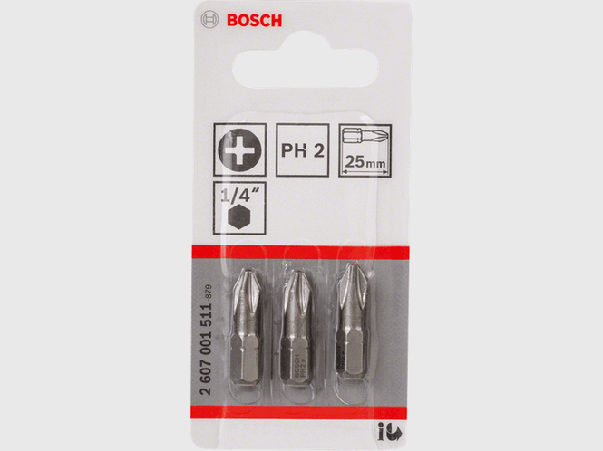 Hovedbilde Bosch bits-003 PH2 25mm A3 ekstra hard 3 stk