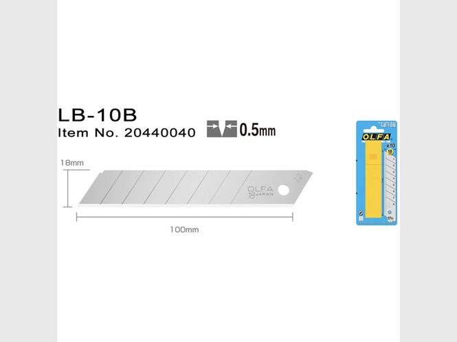 Hovedbilde LB-10B Bryteblad til kniv 18mm
